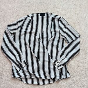 Lumiere Sheer Faux Wrap Blouse Size M